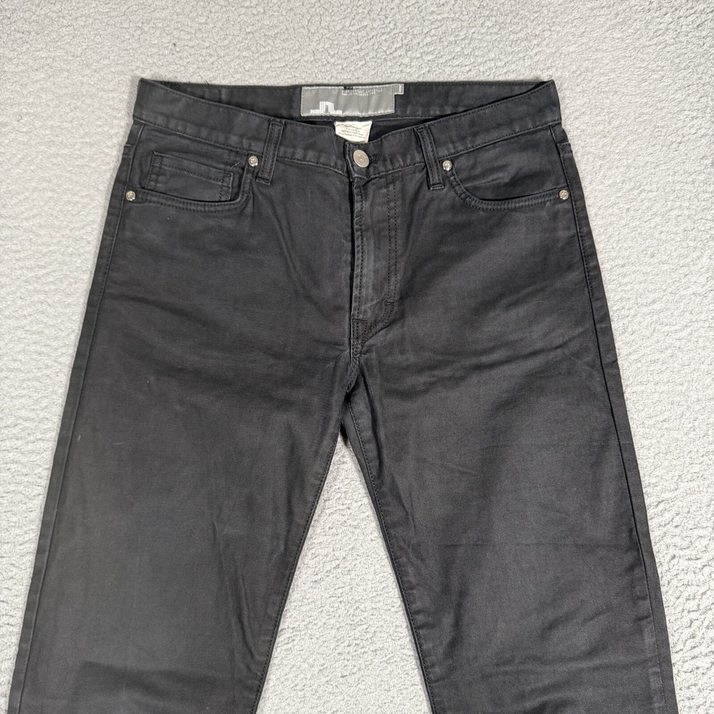 J Lindeberg Jeans Mens 29x33 Black Jay Jet Set Skinny Denim Casual Preppy Logo - Picture 2 of 13